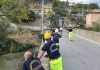 San Severino Marche: volontari della Protezione Civile puliscono gli argini del fiume Potenza