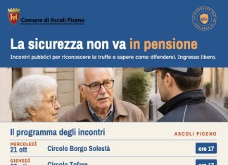 “La sicurezza non va in pensione”: al via oggi gli incontri ad Ascoli